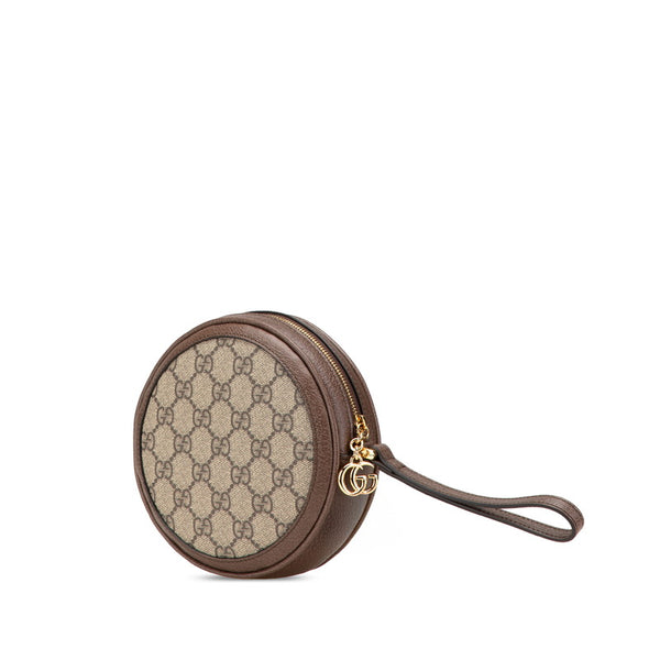 グッチ GGスプリーム オフィディア ポーチ 574841 ブラウン PVC レザー レディース GUCCI 【中古】