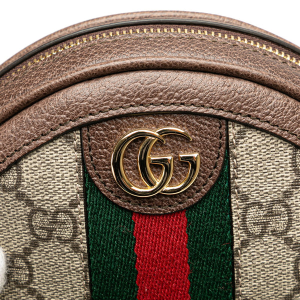 グッチ GGスプリーム オフィディア ポーチ 574841 ブラウン PVC レザー レディース GUCCI 【中古】