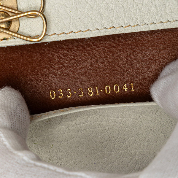 グッチ 6連 キーケース 033 381 0041 ホワイト ブラウン レザー レディース GUCCI 【中古】