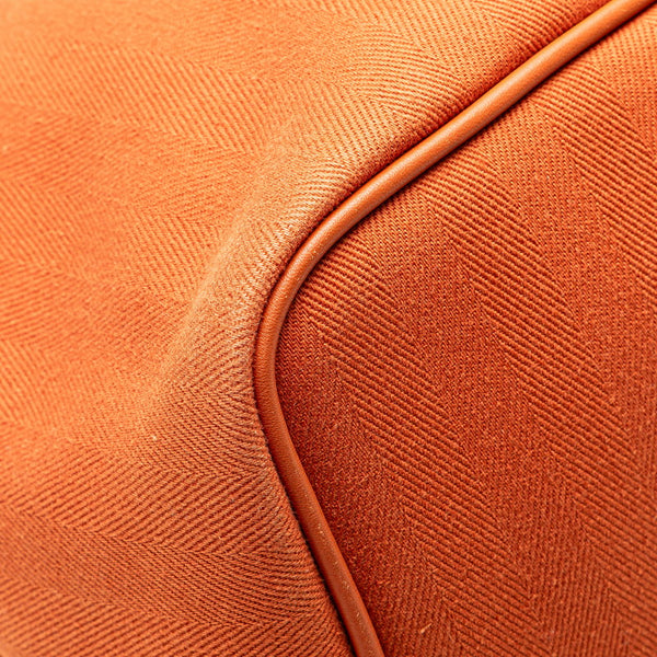 エルメス ヴァルパライソMM ハンドバッグ ポティロン トワルシェブロン レザー レディース HERMES 【中古】