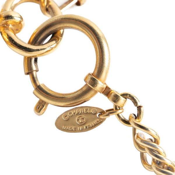シャネル ココマーク マトラッセ ルーペ ネックレス ゴールド メッキ レディース CHANEL 【中古】