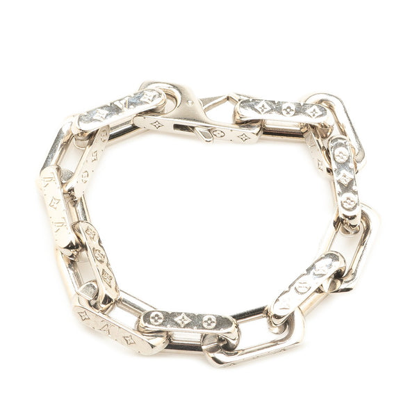 ルイ ヴィトン ブレスレット チェーン モノグラム ブレスレット #M M64223 シルバー メタル メンズ LOUIS VUITTON 【中古】
