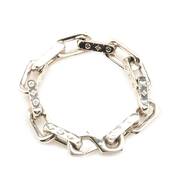 ルイ ヴィトン ブレスレット チェーン モノグラム ブレスレット #M M64223 シルバー メタル メンズ LOUIS VUITTON 【中古】