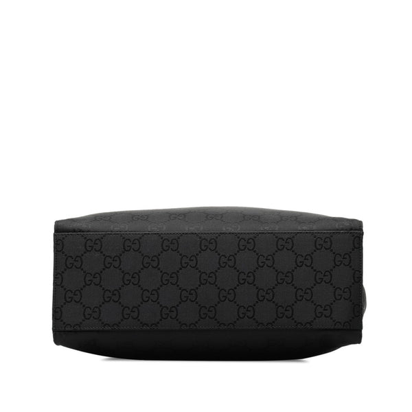 グッチ GGナイロン バンブー ハンドバッグ トートバッグ 002 1010 ブラック ナイロン レザー レディース GUCCI 【中古】