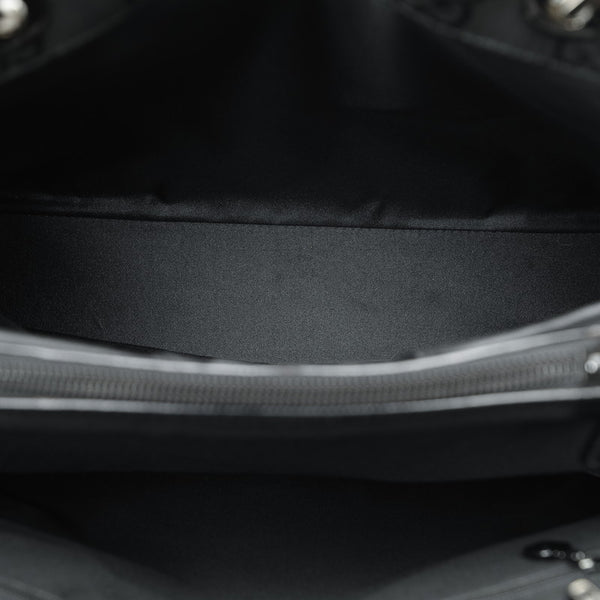 グッチ GGナイロン バンブー ハンドバッグ トートバッグ 002 1010 ブラック ナイロン レザー レディース GUCCI 【中古】