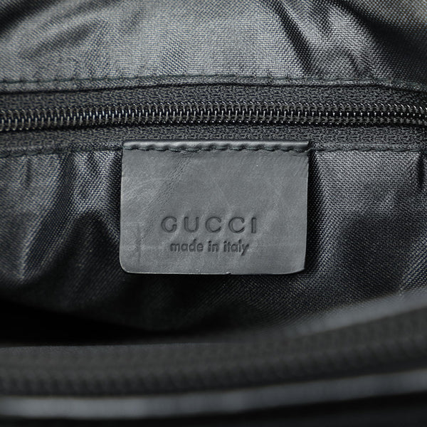グッチ GGナイロン バンブー ハンドバッグ トートバッグ 002 1010 ブラック ナイロン レザー レディース GUCCI 【中古】