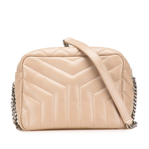 サンローラン ルル ボーリング ショルダーバッグ 454317 ベージュ レザー レディース SAINT LAURENT 【中古】