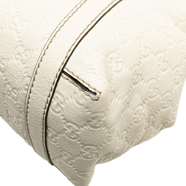 グッチ グッチシマ ハンドバッグ トートバッグ 233610 ホワイト レザー レディース GUCCI 【中古】