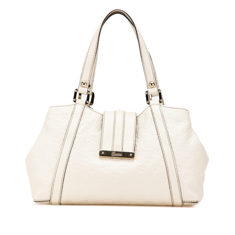グッチ グッチシマ ハンドバッグ トートバッグ 233610 ホワイト レザー レディース GUCCI 【中古】