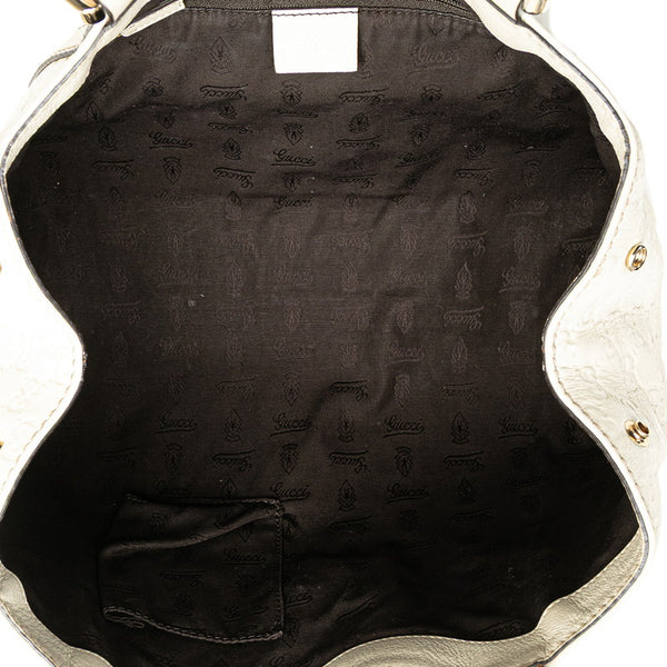 グッチ グッチシマ ハンドバッグ トートバッグ 233610 ホワイト レザー レディース GUCCI 【中古】