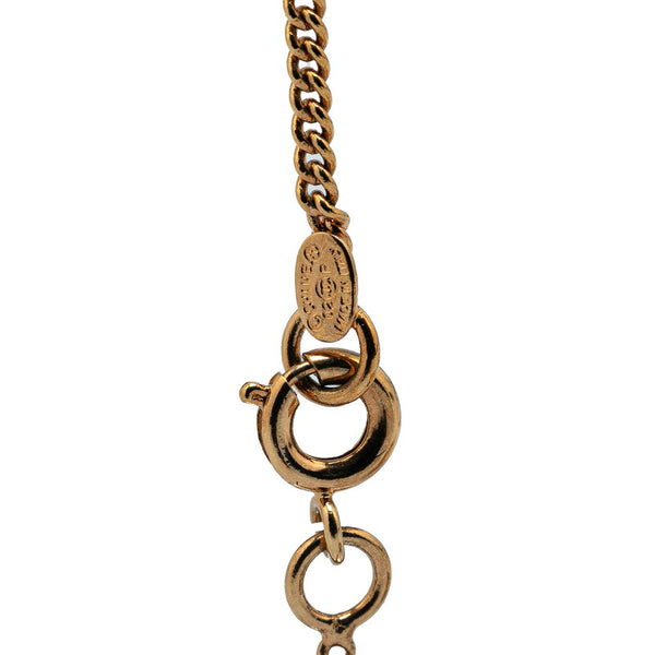 シャネル ココマーク NO5 ラインストーン ブレスレット ゴールド ピンク メッキ レディース CHANEL 【中古】