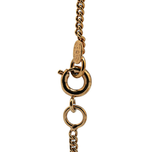 シャネル ココマーク NO5 ラインストーン ブレスレット ゴールド ピンク メッキ レディース CHANEL 【中古】