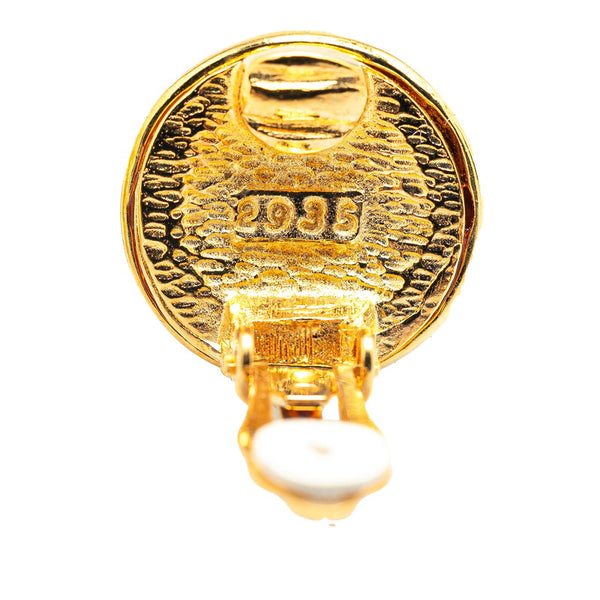 シャネル ココマーク ラウンド イヤリング ゴールド メッキ レディース CHANEL 【中古】