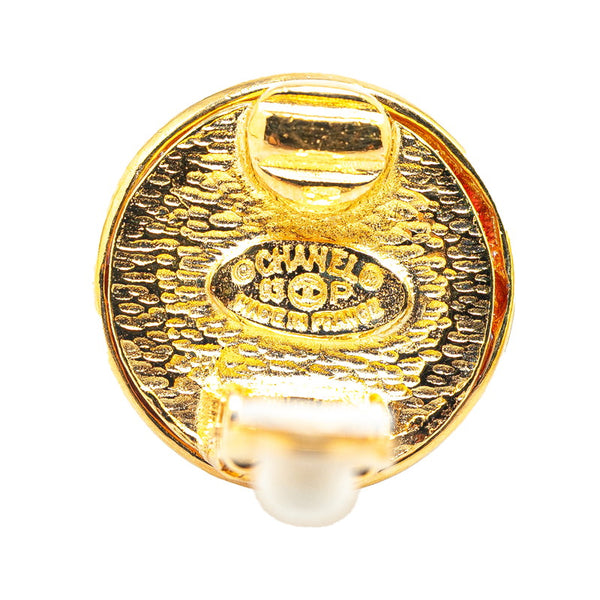 シャネル ココマーク ラウンド イヤリング ゴールド メッキ レディース CHANEL 【中古】