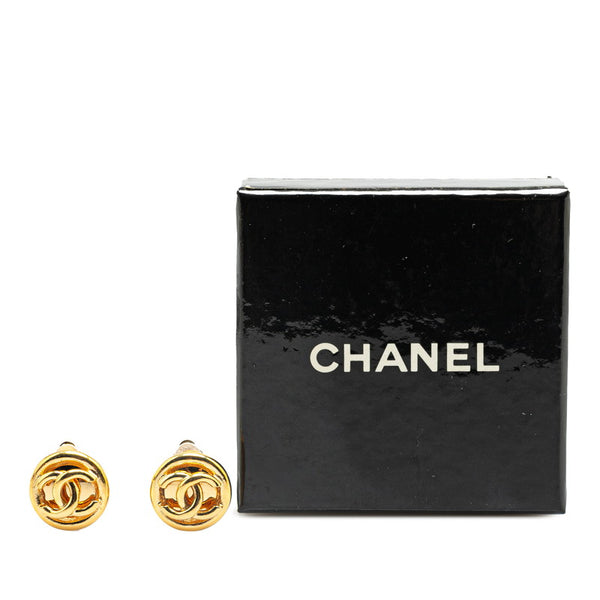 シャネル ココマーク ラウンド イヤリング ゴールド メッキ レディース CHANEL 【中古】