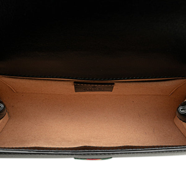 グッチ ラジャ タイガーヘッド 虎 シェリーライン チェーン ショルダーバッグ 2WAY 570145 ブラック ゴールド マルチカラー レザー レディース GUCCI 【中古】