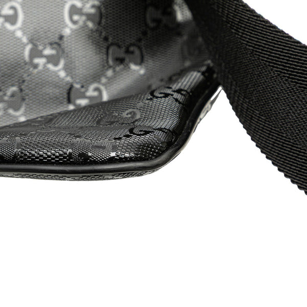 グッチ GGインプリメ 斜め掛け ショルダーバッグ 201446 ブラック PVC レザー レディース GUCCI 【中古】