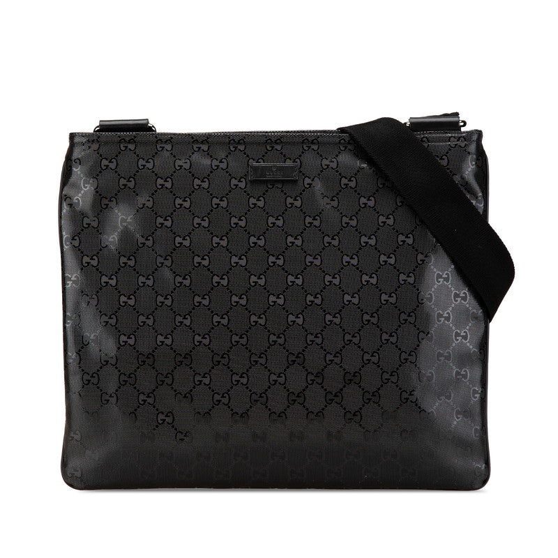 グッチ GGインプリメ 斜め掛け ショルダーバッグ 201446 ブラック PVC レザー レディース GUCCI 【中古】