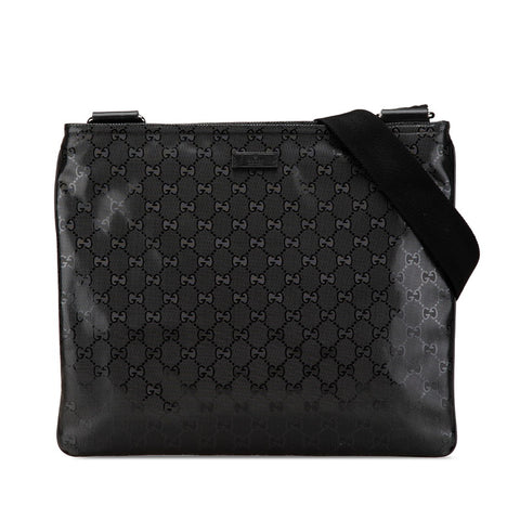 グッチ GGインプリメ 斜め掛け ショルダーバッグ 201446 ブラック PVC レザー レディース GUCCI 【中古】