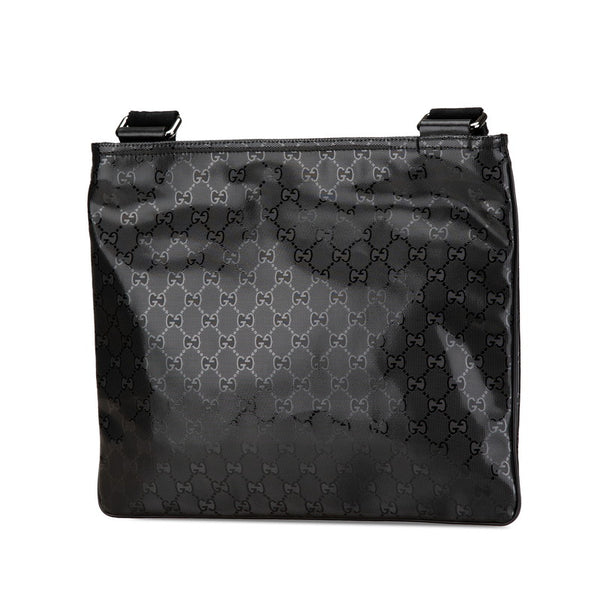 グッチ GGインプリメ 斜め掛け ショルダーバッグ 201446 ブラック PVC レザー レディース GUCCI 【中古】