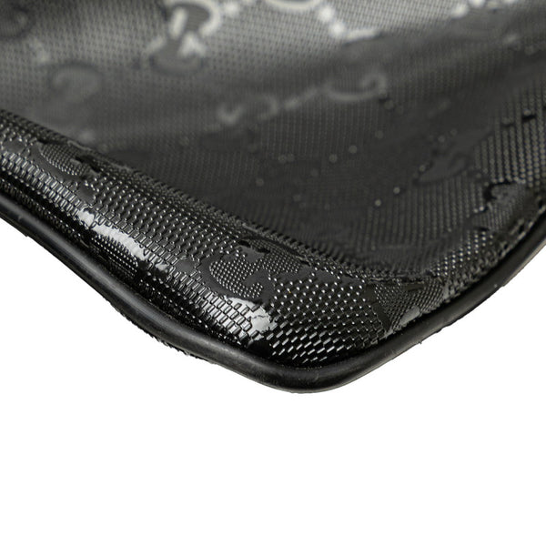 グッチ GGインプリメ 斜め掛け ショルダーバッグ 201446 ブラック PVC レザー レディース GUCCI 【中古】