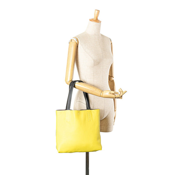 エルメス ドゥブルセンス28 リバーシブル トートバッグ ライム ボルドー スイフト レディース HERMES 【中古】