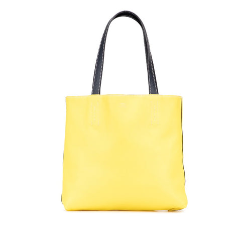 エルメス ドゥブルセンス28 リバーシブル トートバッグ ライム ボルドー スイフト レディース HERMES 【中古】