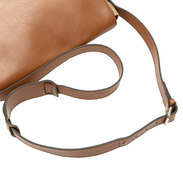 グッチ GGキャンバス ショルダーバッグ 353401 ベージュ ブラウン キャンバス レザー レディース GUCCI 【中古】