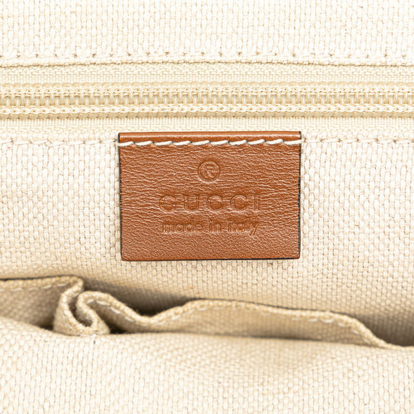 グッチ GGキャンバス ショルダーバッグ 353401 ベージュ ブラウン キャンバス レザー レディース GUCCI 【中古】