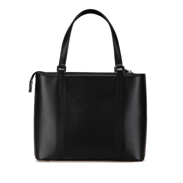 バーバリー ノバチェック トートバッグ ブラック レザー レディース BURBERRY 【中古】