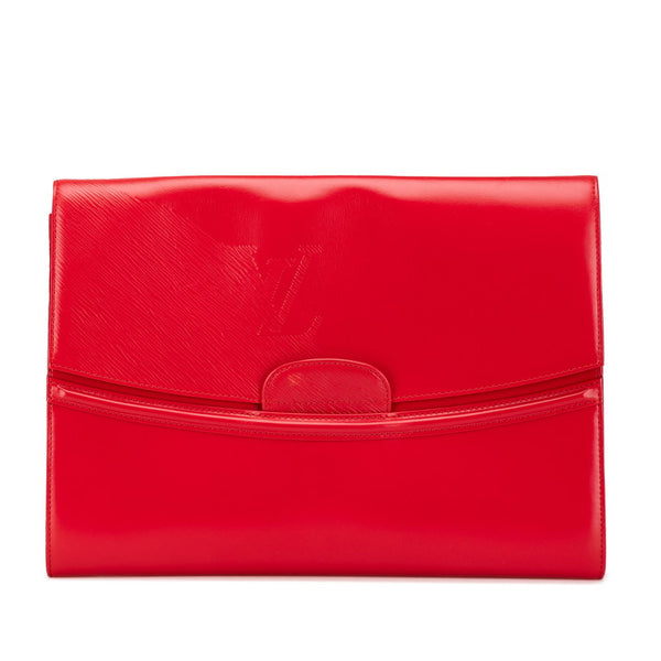 ルイ ヴィトン オペラ エーゲ クラッチバッグ M63967 レッド レザー レディース LOUIS VUITTON 【中古】