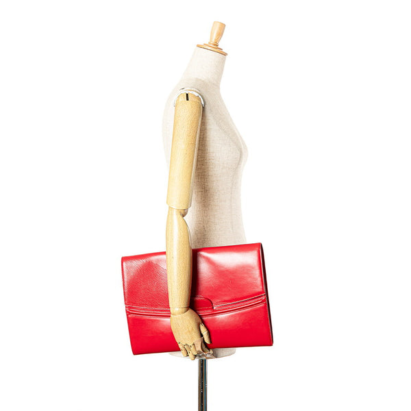 ルイ ヴィトン オペラ エーゲ クラッチバッグ M63967 レッド レザー レディース LOUIS VUITTON 【中古】