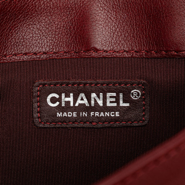 シャネル ボーイシャネル25 チェーン ショルダーバッグ ワインレッド ボルドー ラムスキン レディース CHANEL 【中古】