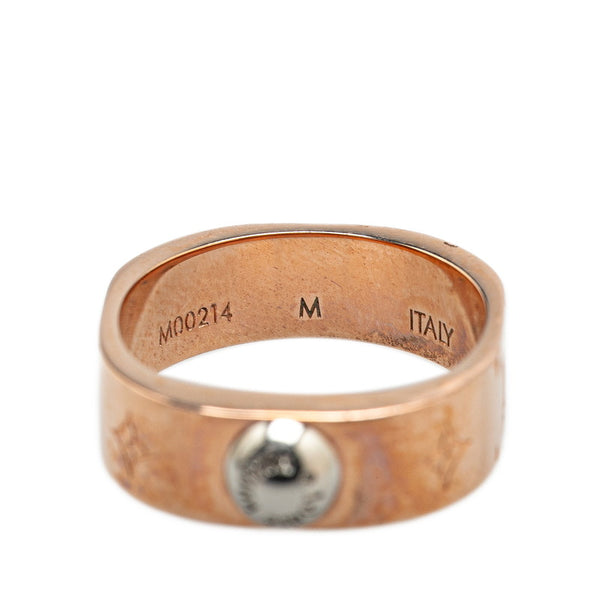 ルイ ヴィトン ナノグラム バーグ リング 指輪 サイズ：M M00214 ピンクゴールド シルバー メッキ メタル レディース LOUIS VUITTON 【中古】