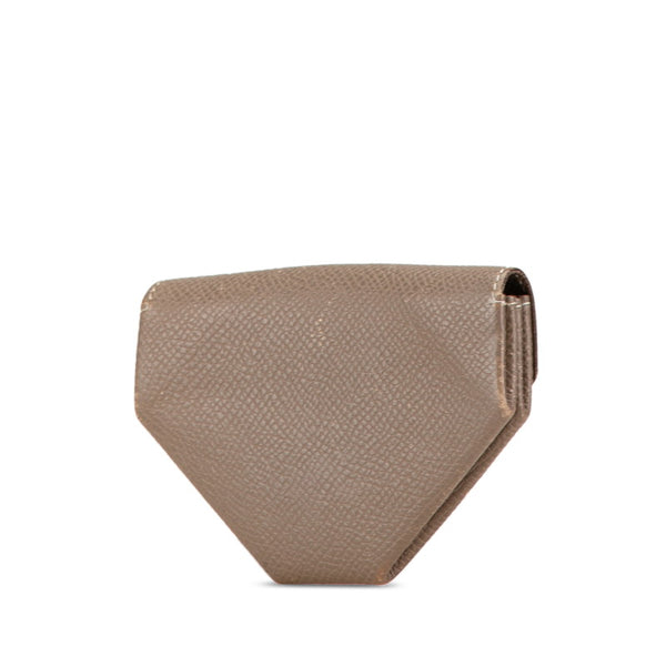 エルメス ルヴァンキャトル コインケース 小銭入れ ケブラチョ ブラウン ピンク シェーブル レディース HERMES 【中古】