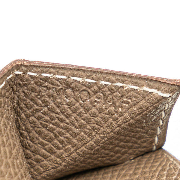 エルメス ルヴァンキャトル コインケース 小銭入れ ケブラチョ ブラウン ピンク シェーブル レディース HERMES 【中古】