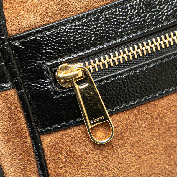 グッチ シェリー オフィディア 斜め掛け ショルダーバッグ 573321 ブラウン マルチカラー スウェード エナメル レディース GUCCI 【中古】