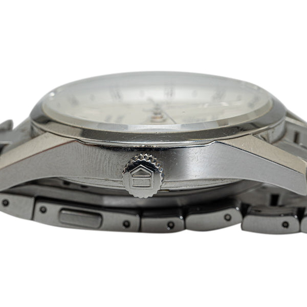 タグホイヤー カレラ ツインタイム 腕時計 WV2116-0 自動巻き ホワイト文字盤 ステンレススチール メンズ TAG HEUER 【中古】