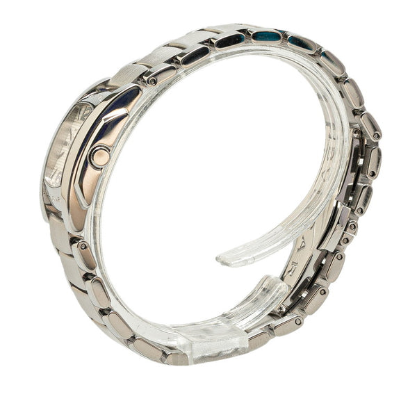 ブルガリ アショーマ 腕時計 AA26S クオーツ ホワイト文字盤 ステンレススチール レディース BVLGARI 【中古】