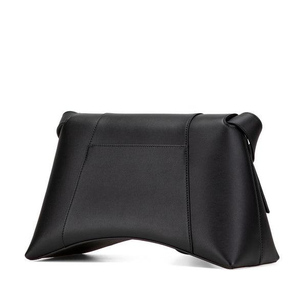バレンシアガ ダウンタウン ミディアム 斜め掛け ショルダーバッグ 671354 ブラック レザー レディース BALENCIAGA 【中古】