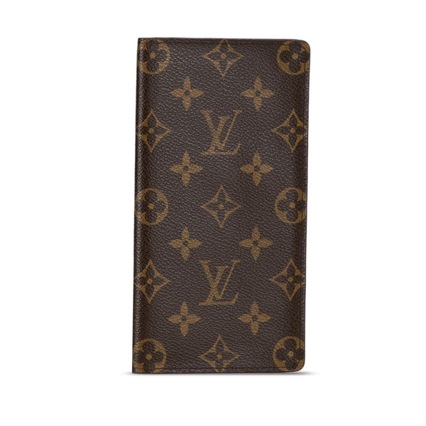 ルイ ヴィトン モノグラム ポルト カルト クレディ 二つ折り財布 M60825 ブラウン PVC レディース LOUIS VUITTON 【中古】