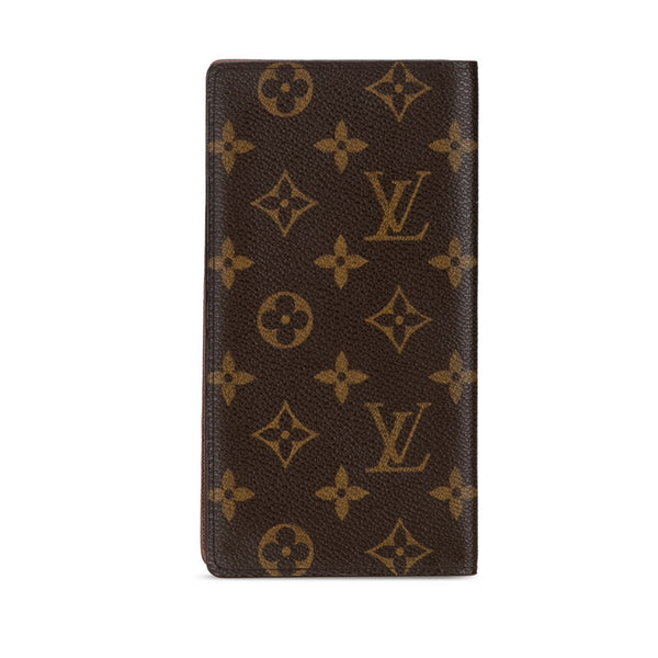 ルイ ヴィトン モノグラム ポルト カルト クレディ 二つ折り財布 M60825 ブラウン PVC レディース LOUIS VUITTON 【中古】