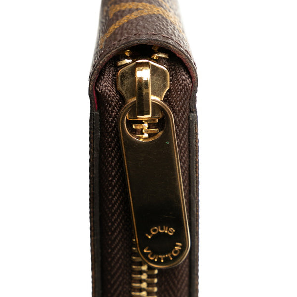 ルイ ヴィトン モノグラム ジッピーウォレット ラウンドファスナー 長財布 M41895 ブラウン PVC レディース LOUIS VUITTON 【中古】