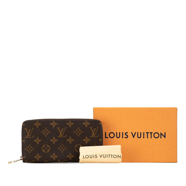 ルイ ヴィトン モノグラム ジッピーウォレット ラウンドファスナー 長財布 M41895 ブラウン PVC レディース LOUIS VUITTON 【中古】