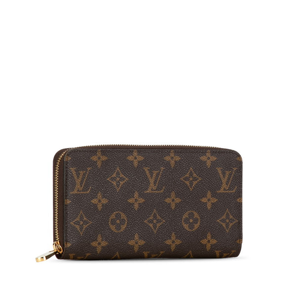 ルイ ヴィトン モノグラム ジッピーウォレット ラウンドファスナー 長財布 M41895 ブラウン PVC レディース LOUIS VUITTON 【中古】