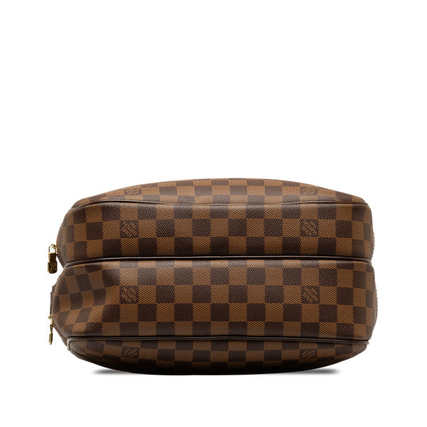 ルイ ヴィトン ダミエ リポーターPM 斜め掛け ショルダーバッグ N45253 ブラウン PVC レザー レディース LOUIS VUITTON 【中古】