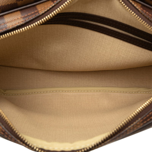 ルイ ヴィトン ダミエ リポーターPM 斜め掛け ショルダーバッグ N45253 ブラウン PVC レザー レディース LOUIS VUITTON 【中古】