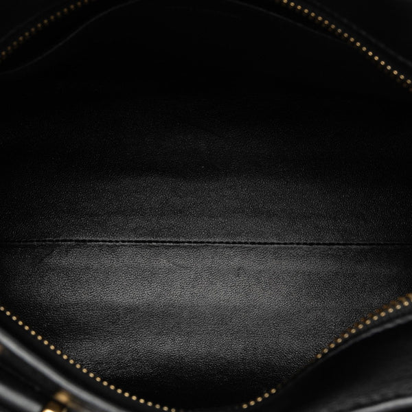 サンローラン モノグラム ベイビーカバス  ハンドバッグ ショルダーバッグ 2WAY 568853 ブラック レザー レディース SAINT LAURENT 【中古】