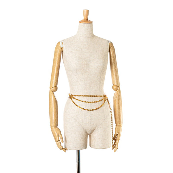 シャネル ココマーク チェーンベルト ゴールド メッキ レディース CHANEL 【中古】