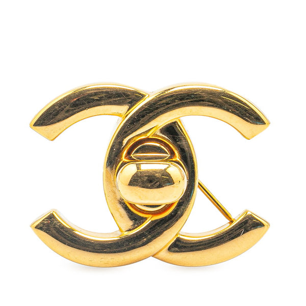 シャネル ヴィンテージ ココマーク ターンロック ブローチ ゴールド メッキ レディース CHANEL 【中古】